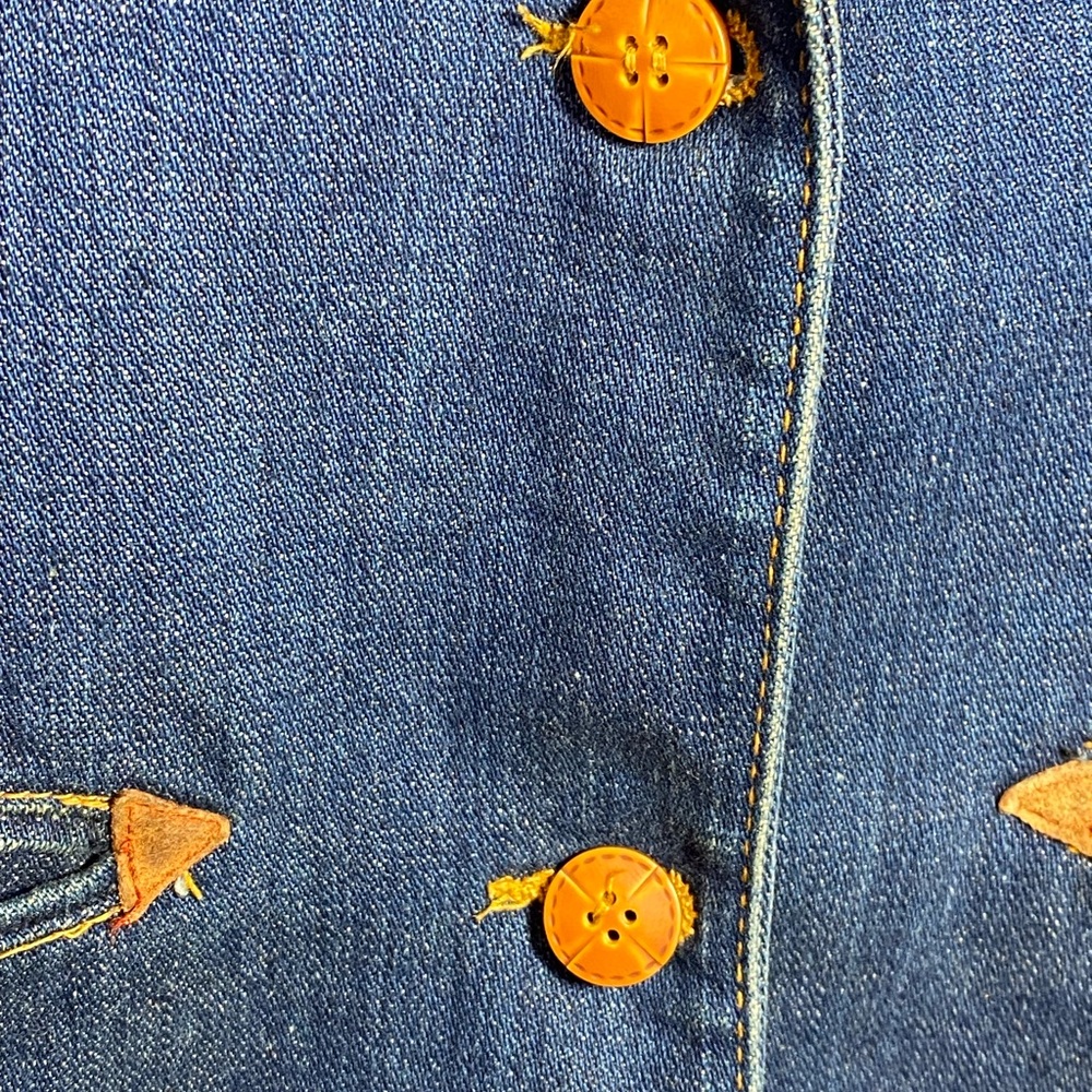 Vintage Wrangler Maverick Denim Blazer USA Made Western Jacket Size 14 - Picture 4 of 9